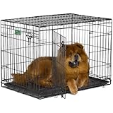 MidWest iCrate Double-Door Folding Metal Dog Crate, 36 Inches by 23 Inches by 25 Inches