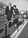 Gene Fowler Escorting Lowella Parsons to William R. Hearst Sr. Funeral Photographic P...