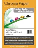 Chroma A4 Glossy Inkjet Photo Paper Premium Grade 180gsm (50 Sheet Pack) 51RmdowLiRL. SL160 Chroma A4 Glossy Inkjet Photo Paper Premium Grade 180gsm (50 Sheet Pack)