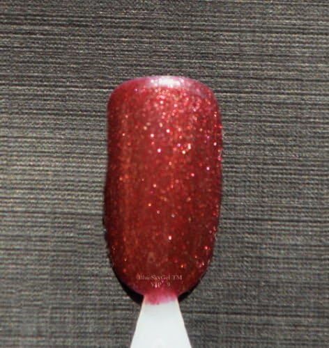 Bluesky Soak Off UV LED Gel Nail Polish BURGUNDY RED SPECKS! 10ml VIP09
