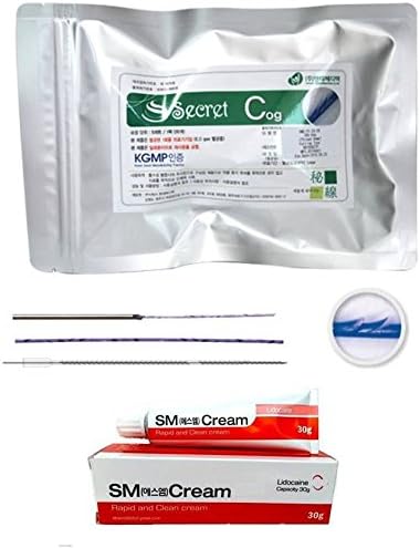 Secret Line PDO Thread Lift / Face Whole Body Lift Cog Type (20pcs) (19G10cm) + Free 30g Premium Maximum Strength Lidocaine Cream