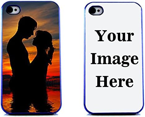 Iphone 4 Case, Iphone 4s Case, Boho Tronics Personalized Custom Picture Phone Case Customizable (Iphone 4 / Iphone 4s) (Blue)