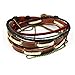 Simple Fashion Colour Braided Rope Three-tone Button Wrap Bracelet
