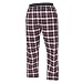Black and Pink tartan plaid check flannel cotton pants for lounging, sleep, sports. Unisex relaxed fit, available in 3 Youth sizes, exposed elastic waist