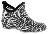 Capelli New York Wildlife Zebra Print With Pull Loop Ladies Slip-On Bootie Jelly Shoe