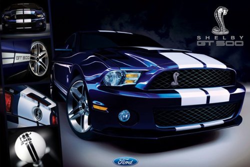 Ford Motors-Shelby GT500, Car Poster Prints, 24 by 36-Inch