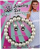 Ladies 50s Pearl Necklace And Earrings Set