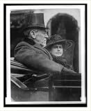 Historic Print (L): [Woodrow Wilson and wife riding in backseat of a carriage to second inauguration, March