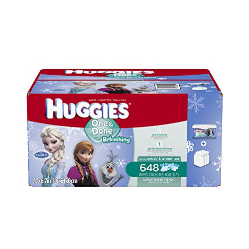 Huggies One and Done Refreshing Baby Wipes Refill, Cucumber and Green