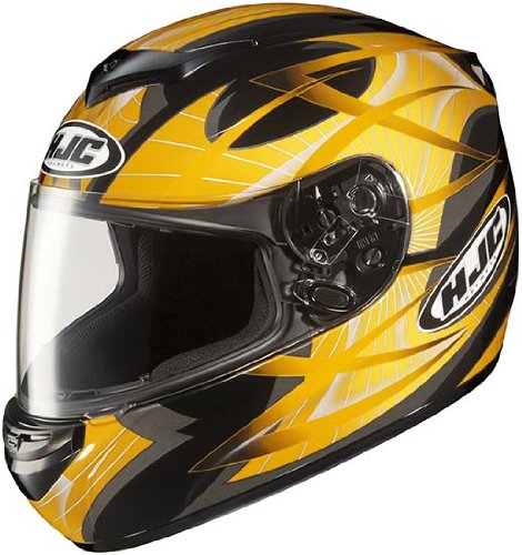 HJC CS-R2 Storm Full Face Motorcycle Helmet - MC-3 Yellow, X-Small On Sale