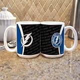 NHL Tampa Bay Lightning 15-Ounce White Silhouette Mug (2 Pack)