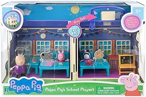 Deluxe School House Movie Character Toys for Preschool Pretend Play Peppa Pig