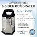 Vitabliss Cheese Grater - 6-sided Stainless Steel Box Grater for Hard Cheese, Parmesan, Vegetable