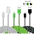 Micro USB Cable, Boxeroo Nylon Braided 3-Pack 10ft 3m Sync & Charging Cable A Male to Micro B for Samsung, HTC,LG, HP, Blackberry, Most Android Phones and More(Black, White, Bright Green)