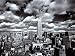 New York, New York, Sky Over Manhattan Subject Art Poster Print by Henri Silberman, 32x24
