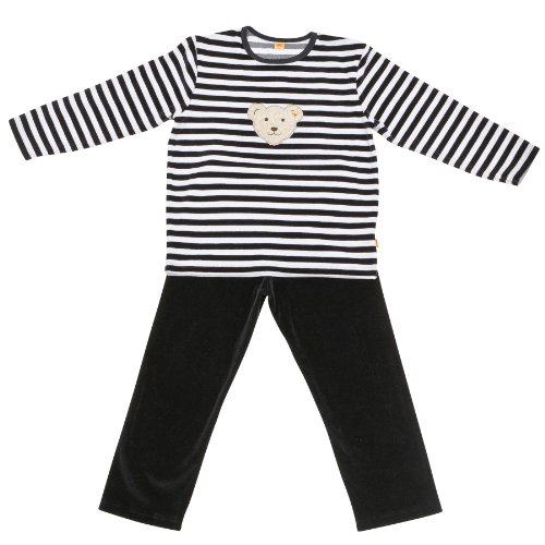 Steiff Unisex - Baby Schlafanzug (Zweiteiler) 2tlg. 0006575, Gr. 116, Schwarz Preisvergleich