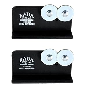 2 Pack Rada Cutlery Quick Edge Knife Sharpener with Hardened Steel Wheels by Rada Cutlery