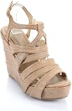 Blossom Tower-11 Nude Women Wedge Sandals