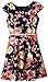 ZUNIE Big Girls' Short Sleeve Floral Textured Knit Dress with Hard Belt