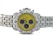 Oskar Emil Caesium yellow gents chronograph watch with rotating bezel