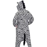 Sunrise Adult Giraffe Onesie Costume Kigurumi Pajamas (Medium, Zebra)