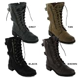 Search : Ladies Military Lace Up Ankle Combat Worker Boots