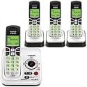 Vtech DECT 6.0 Black/White Expandable 4-Handset Cordless Phone System with Digital Answering Device and Caller ID (CS6229-4)