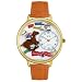 Whimsical Watches Unisex Horse Racing Brown Leather Watch #G0810017