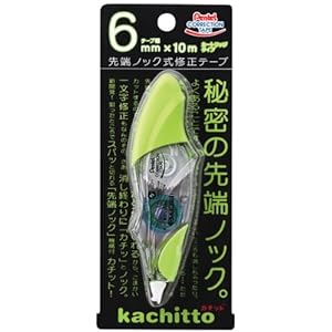 【クリックで詳細表示】ぺんてる 修正テープ カチット XZTC406KW 6mm リーフグリーン