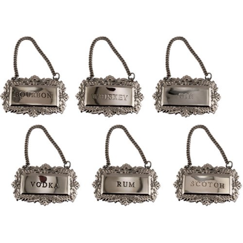 Engraved Liquor Decanter Labels Set of 6 eBay