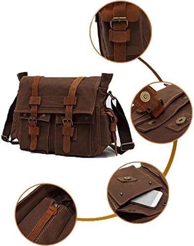 TONGEE Unisex Crossbody Bags Messenger Bags Canvas Bags Single Shoulder Bags (Army Green)