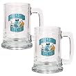New Orleans Hornets NBA 2pc 15oz Glass Tankard Set - Primary Logo by Great American Products