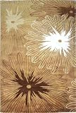 Modern Area Rug 4x6 Beige Handmade Contemporary