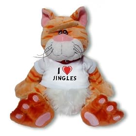 Plush Cat "Chibi" with I Love Jingles