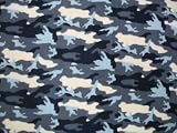 Blue Camo Fleece Throw Blanket