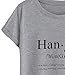 FV RELAY Women's Fitted Han.gry Print Crew Neck Short Sleeve Tee Shirt Top Gray