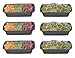 IBBM Food Storage with Lids - Reusable & Microwavable Single Compartment - 32-Ounce - 6 Pack - Black