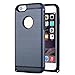 iPhone 6 / 6S Armor Case, Ultra Thin PC / TPU Hybrid Cover for the iPhone 6 (4.7), Brushed Metal, Slim Minimal Lightweight (Navy)