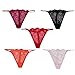 DZT Pack of 10 Womens Sexy G-String Underwear Floral Lace Lingerie T- Back Thongs Assorted Colors