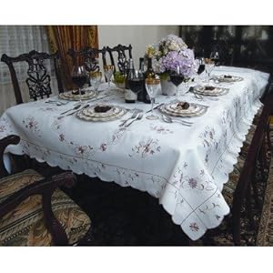 Renaissance Embroidered Design Tablecloths