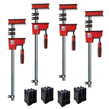 Bessey KRK2440 K Body REVO Fixed Jaw Parallel Clamp Kit Includes: 2-24-inch, 2-40-inch K Body Clamps and 1 set of KP Blocks