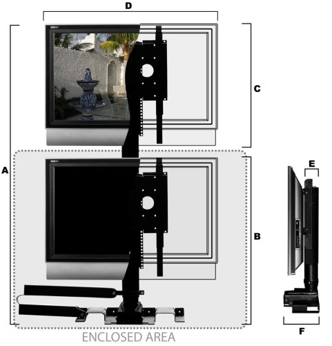 LFT-100 Universal TV mounting system - works with any LCD or plasma TV