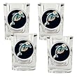 Miami Dolphins 4pc 2oz Square Shot Glass Set NFL Football
