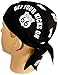 Skull Cap Biker Caps Headwraps Doo Rags - Get Your Kicks on Route 66 Black