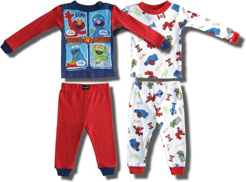 SESAME STREET Friends 4 Forever 2 for 1 Cotton Knit Pajamas for Toddlers