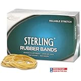 Alliance Sterling Ergonomically Correct Rubber Bands, #117, 0.125 x 7 Inches, 250 per 1lb Box (25405)