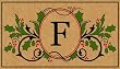 Monogram Holiday Coir Mat - F