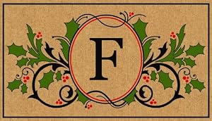 Sprigs of Holly Coir Mat - F
