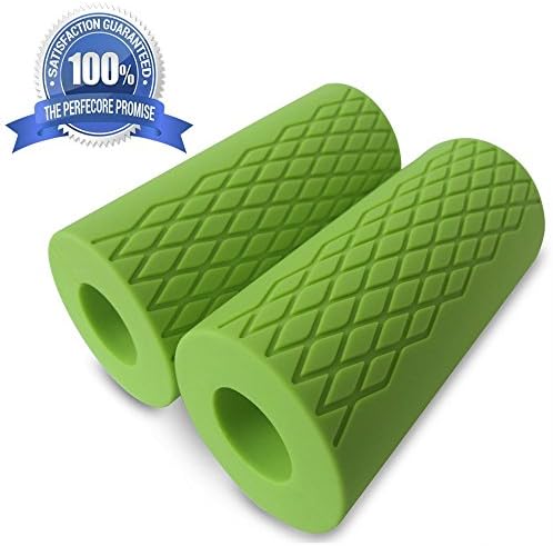 RIFULL Extreme Arm Blaster - Best Dumbbell and Barbell Thick Bar Adapter(Green,A Pair)