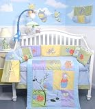 SoHo Bugs Party Baby Crib Nursery Bedding Set 13 pcs included Diaper Bag with Changing Pad & Bottle Case